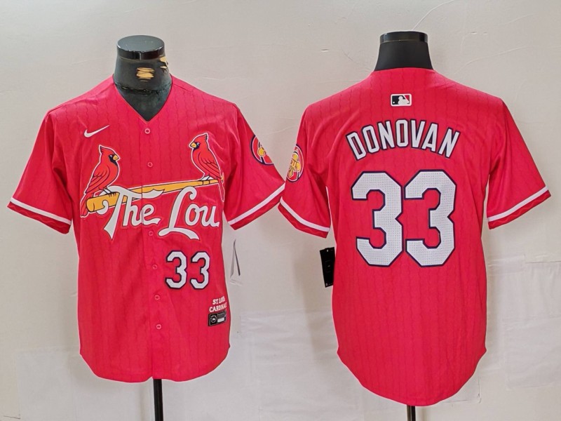 Men's St. Louis Cardinals Brendan Donovan #33 Red 2024 City Connect Limited Jersey